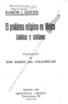 El problema religioso en Méjico (Sender, Ramón J.)