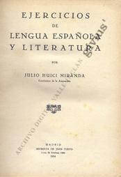 Ejercicios de lengua española y literatura