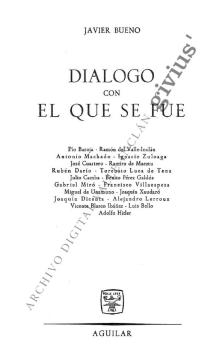 Diálogo con el que se fue: Don Ramón del Valle-Inclán