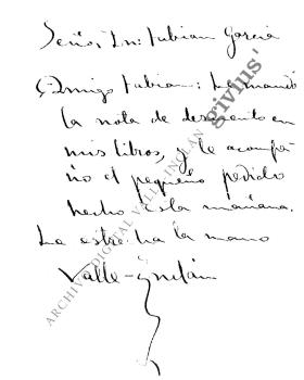 Carta a Fabián García
