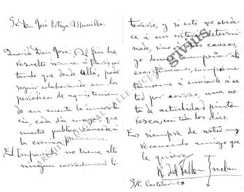Carta a José Ortega Munilla
