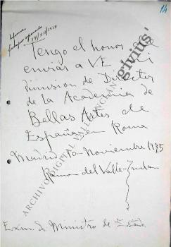Carta a José Martínez de Velasco