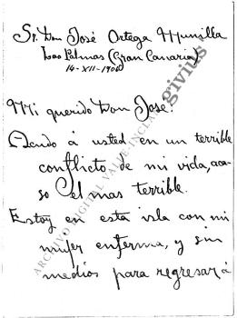 Carta a José Ortega Munilla