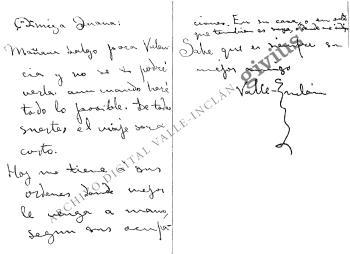 Carta a Juana Poirier de Sawa