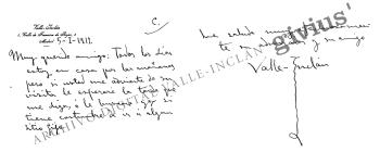Carta a Juan Ramón Jiménez