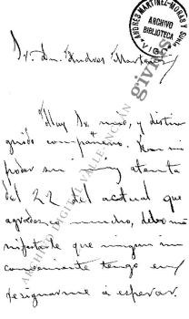 Carta a Andrés Martínez