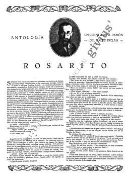 Antología. Un cuento de D. Ramón del Valle-Inclán. Rosarito