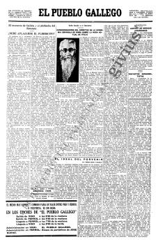 Bilbao, 29 de noviembre de 1933, p. 7. ❧ «Valle-Inclán y el fascismo. Consideraciones del director de la Academia Española de Roma sobre la hora actual de Italia